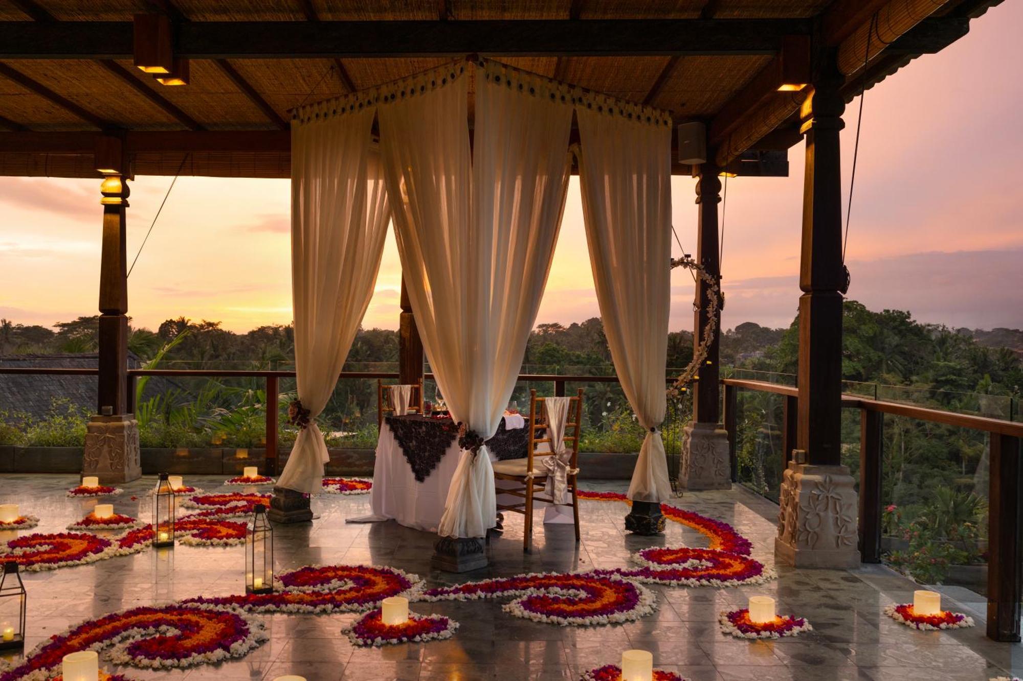 Adiwana Bisma Hotell Ubud Exteriör bild The view from the restaurant